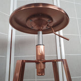 Taburete alto giratorio y regulable cobre