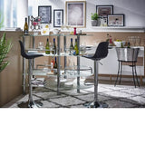 Taburete alto elevable con cojín blanco / gris / negro