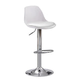 Taburete alto elevable con cojín blanco / gris / negro
