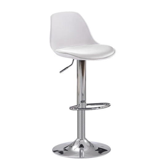 Taburete alto elevable con cojín blanco / gris / negro