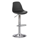 Taburete alto elevable con cojín blanco / gris / negro