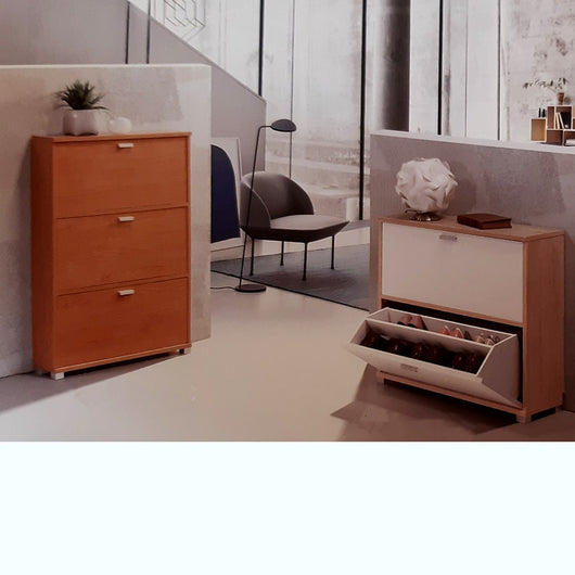 Zapatero 2 trampones 80 cm. melamina