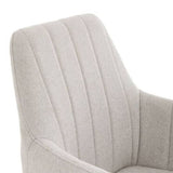 Sillón giratorio tapizado beige