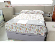 Dormitorio completo laca gris cama 135 cm. EXPOSICIÓN