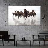 Foto sobre cristal carrera de caballos 120x80 y 180x120 cm.