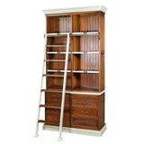 Estantería librería de madera con escalera 230 cm. alto