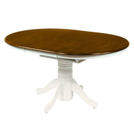 Mesa de comedor colonial redonda extensible 106-146 cm.