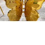 Mesa de comedor mariposas oro 180x90cm