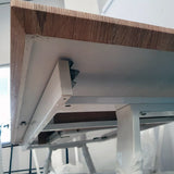 Mesa de comedor extensible roble y blanco 140-180 x 80 cm.