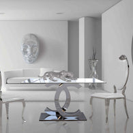 Mesa de comedor doble C 150 x 90 cm. acero