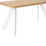 Mesa de comedor chapa de roble y blanco 140 ó 160 x 90 cm.