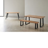 Mesa de comedor madera y negro 140 ó 160 x 95 cm.