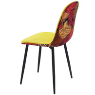 4 sillas tapizadas tropical amarillo