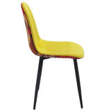 4 sillas tapizadas tropical amarillo