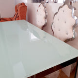Mesa de comedor cristal 160 x 90 cm.  EXPOSICIÓN