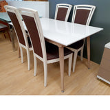 4 sillas comedor tapizado marrón EXPOSICIÓN
