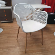 Sillón nórdico blanco para exterior