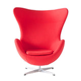 Silla Egg tejido rojo - Arne Jacobsen