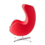 Silla Egg tejido rojo - Arne Jacobsen