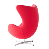 Silla Egg tejido rojo - Arne Jacobsen