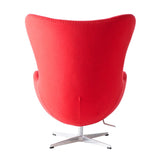 Silla Egg tejido rojo - Arne Jacobsen