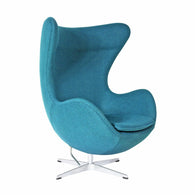 Silla Egg tejido turquesa - Arne Jacobsen