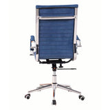 Silla de oficina azul respaldo alto