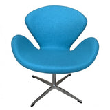 Silla Swan tejido turquesa - Arne Jacobsen