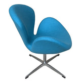 Silla Swan tejido turquesa - Arne Jacobsen