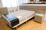 Dormitorio completo laca gris cama 135 cm. EXPOSICIÓN