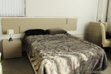 Dormitorio laca gris 135cm. EXPOSICIÓN