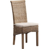 Silla de ratán con cojín 1 - estilo colonial