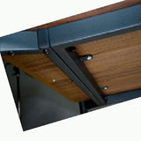 Mesa de comedor rectangular chapa de nogal 160 x 85 cm.