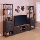 Mueble de TV de metal y madera 160 cm. largo