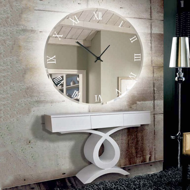 Espejo reloj redondo con LED 120