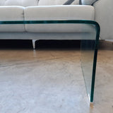 Cristal curvado - mesa de centro 110 x 55 cm.
