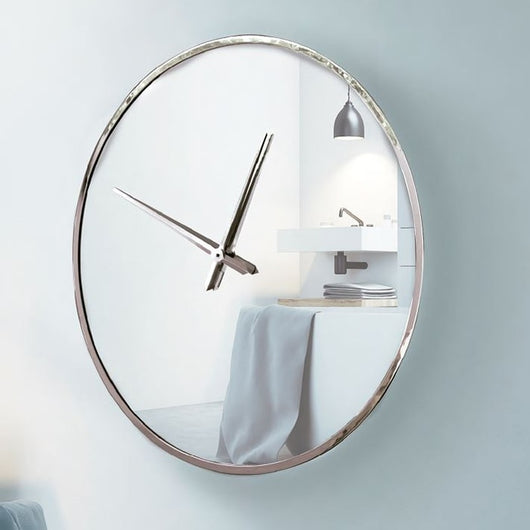 Espejo redondo circular con reloj de pared en el espejo. envío gratis –  DERBE MUEBLES