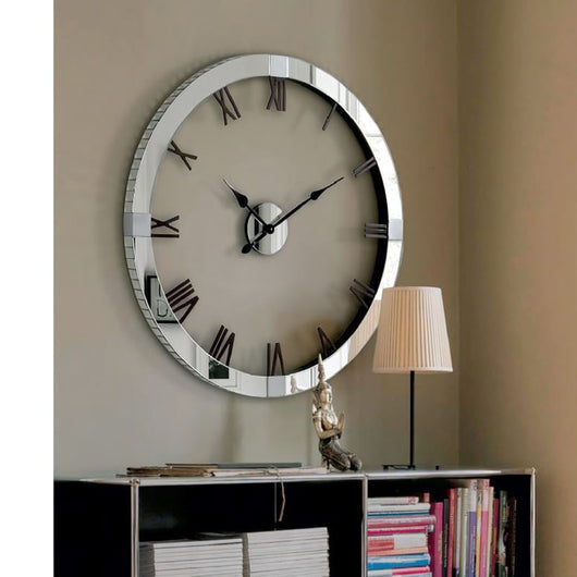 Espejo redondo con reloj de pared marco de espejo – DERBE MUEBLES