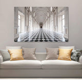 Foto sobre cristal interior de palacio clásico 120x80 y 180x120 cm.