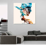 Foto sobre cristal abstracto rostro de mujer 80x80 y 120x120 cm.