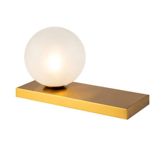 Lámpara de rectángulo de latón minimal design globo blanco