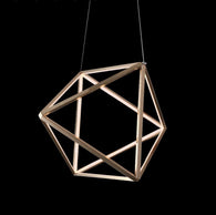 Lámpara de techo de acero con LED regulable, octaedro