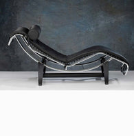 Chaise Longue piel negra / blanca