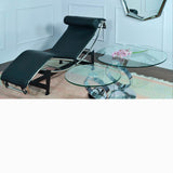 Chaise Longue piel negra / blanca
