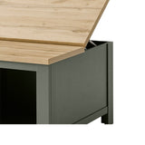 Mesa de centro cuadrada verde con arcón 92,6 x 92,6 cm