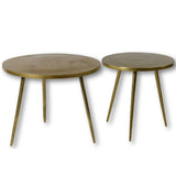 Mesa de centro de latón anticuario 59 cm.