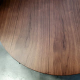 Mesa de centro redonda diseño chapa de nogal 80 / 90 cm.