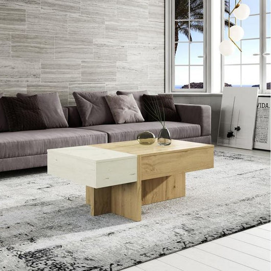 Mesa de centro elevable y cajón distintos acabados 110 x 60 cm. – DERBE  MUEBLES