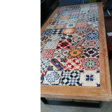 Mesa rectangular cheer azulejos 195 x 90 cm.