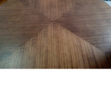 Mesa de comedor redonda chapa de nogal 137 cm.